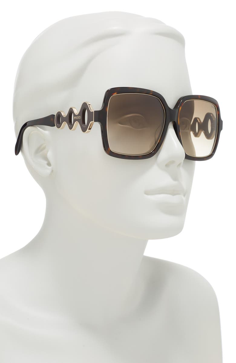 Emilio Pucci 56mm Square Sunglasses, Alternate, color,