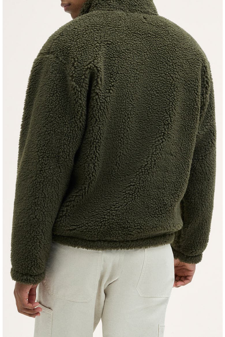 Half-Zip Fleece Pullover, Alternate, color, DRIED OLIVE