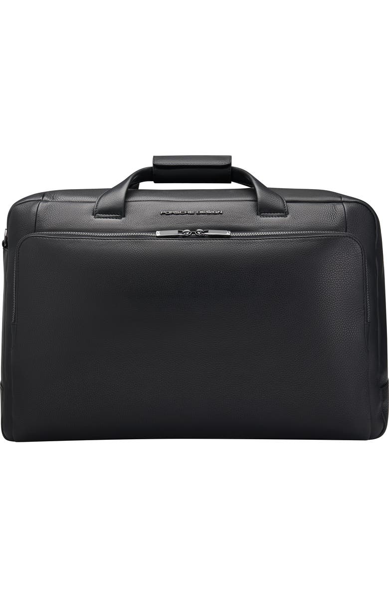 Porsche Design Roadster Water Resistant Leather Weekend Duffle Bag, Main, color,