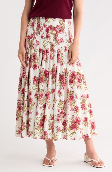 Gathered Midi Skirt