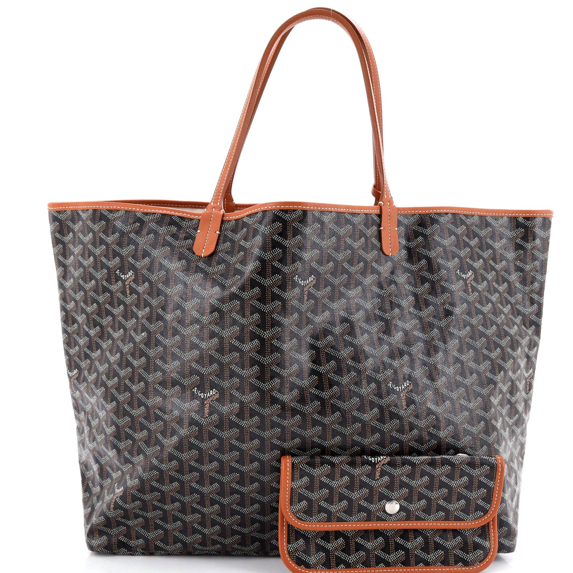 Pre-Owned Goyard Saint Louis Tote Coated Canvas GM, Alternate, color, Black