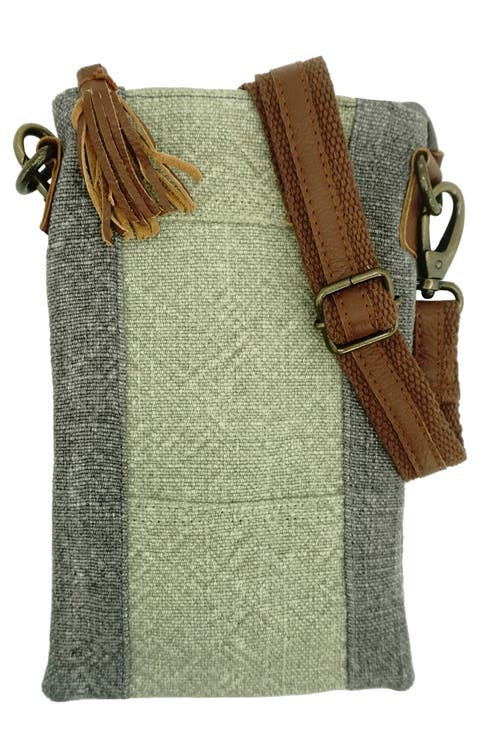 Two-Tone Crossbody with Leather Trim