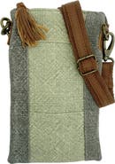 VINTAGE ADDICTION Two-Tone Crossbody with Leather Trim