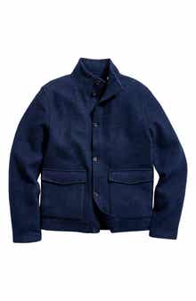 Billy Reid Garrett Stand Collar Wool & Cotton Jacket