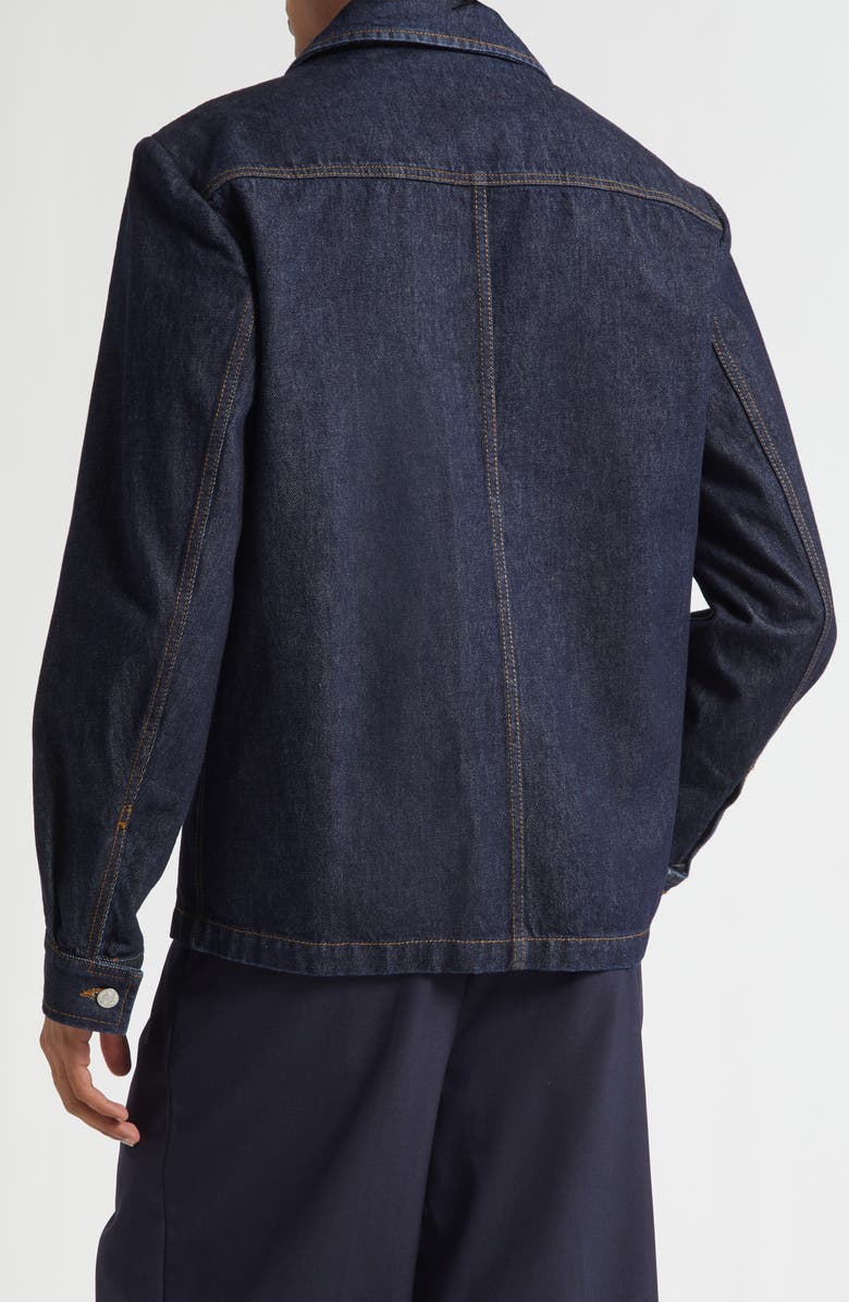 Dries Van Noten Vorman Denim Shirt Jacket, Alternate, color, Indigo