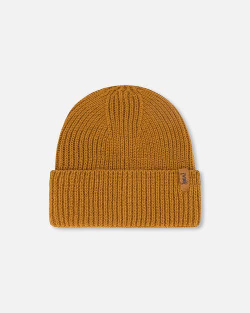 Deux Par Deux Mid-season Knit Hat In Brown