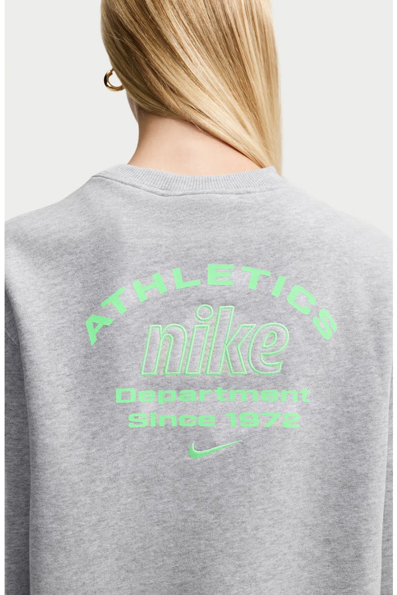 Piped Long Sleeve T-Shirt, Alternate, color, GREY HEATHER/ ILLUSION GREEN