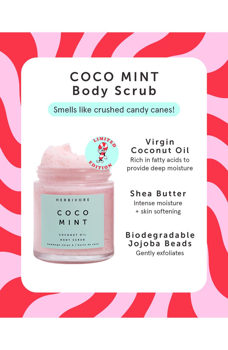 Herbivore Botanicals Coco Mint Mini Body Scrub, Alternate, color,
