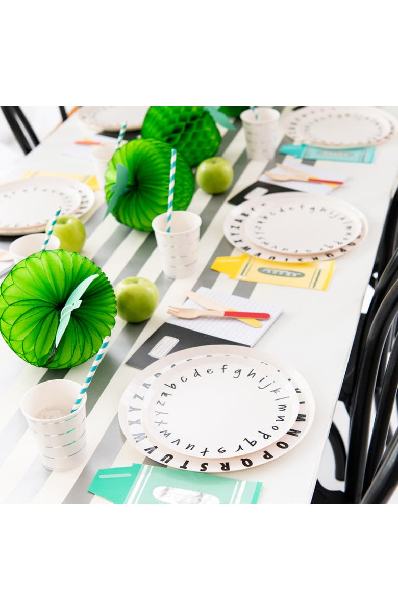 Daydream Society School Days ABC Plates, Alternate, color, Dessert 8 Inch Plate