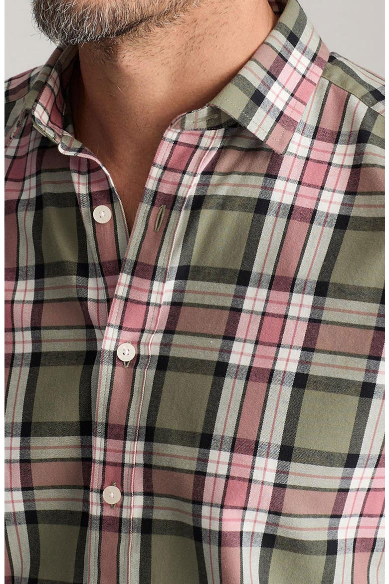 Larsen Regular Fit Cotton Flannel Button-Up Shirt, Alternate, color, GREEN