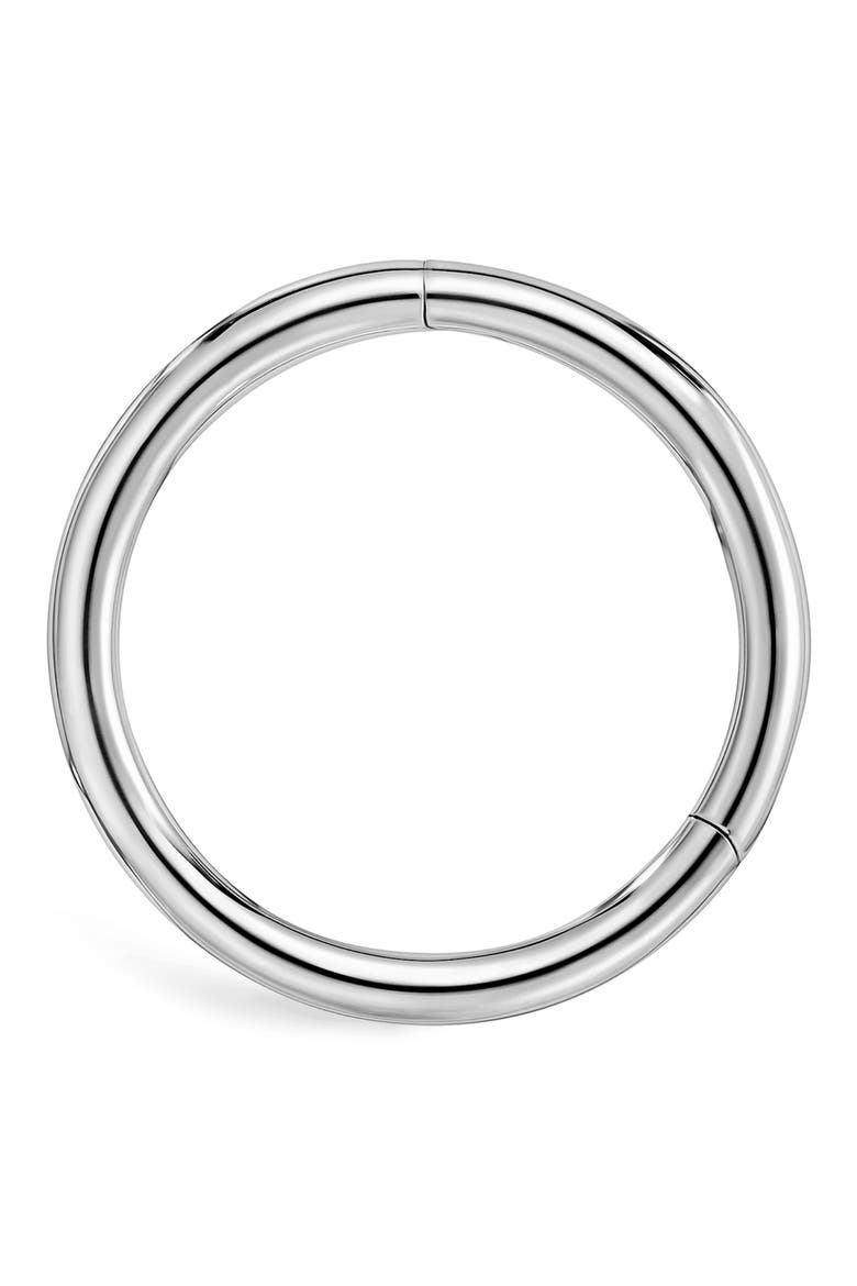 14K White Gold Plain Clicker, Alternate, color, 14K WHITE GOLD
