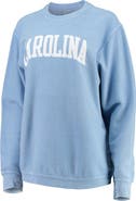 PRESSBOX Women's Pressbox Carolina Blue North Carolina Tar Heels Comfy Cord Vintage Wash Basic Arch Pullover Sweatshirt