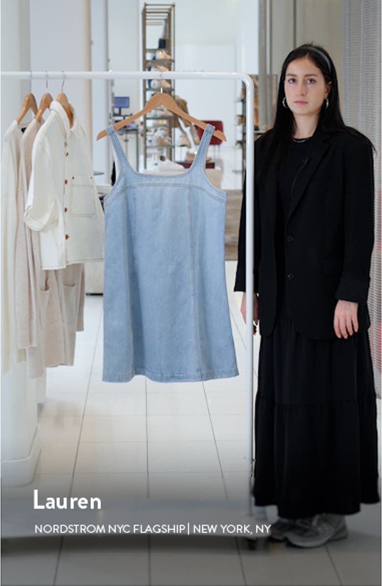 Denim A-Line Sleeveless Minidress, sales video thumbnail