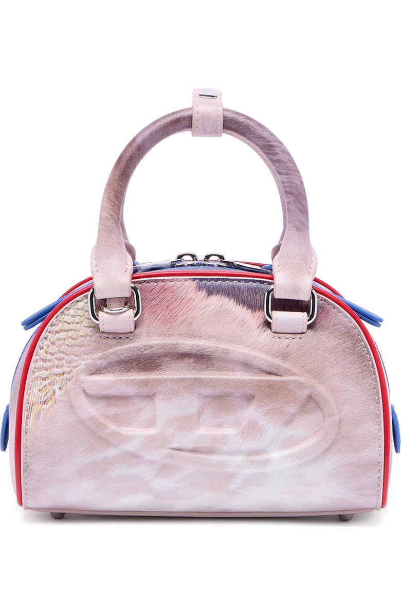 DIESEL<sup>®</sup> Mini 1DR Dome Faux Leather Bowling Bag, Main, color, Pink