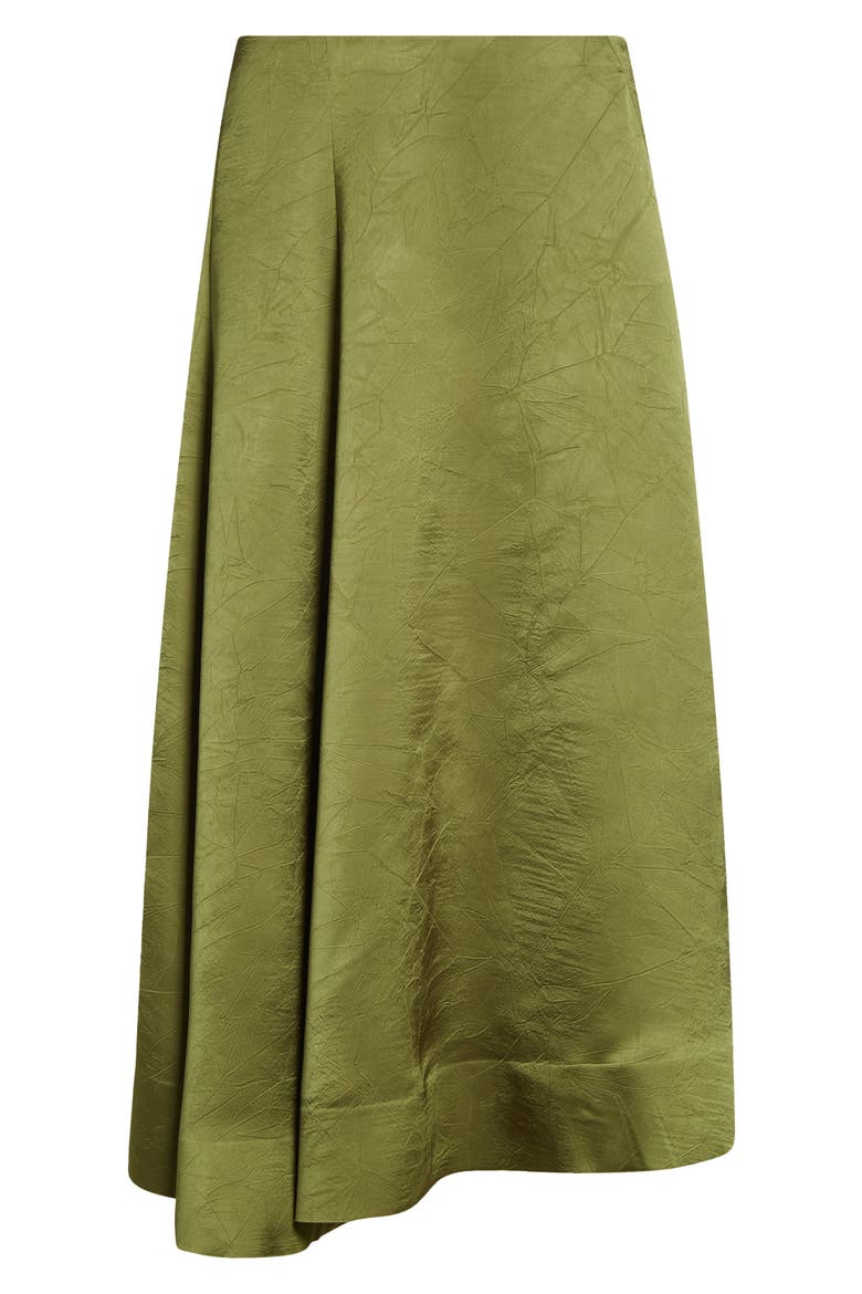 Asymmetric Pleat Satin Skirt, Alternate, color, HERBARIA