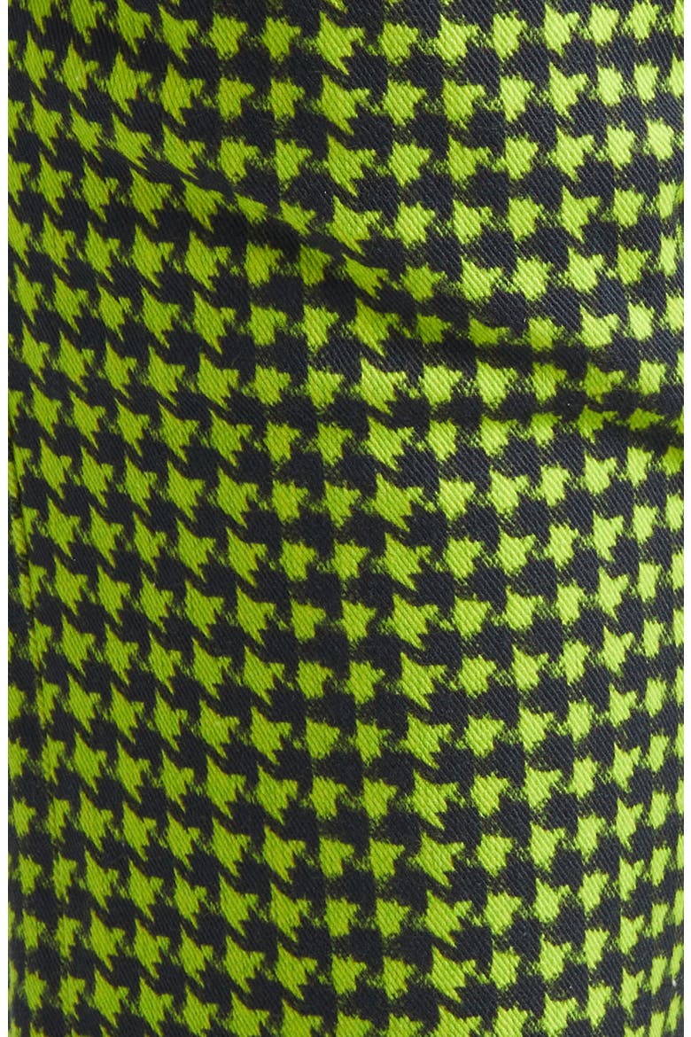 Boy Straight Leg Crop Jeans, Alternate, color, NEON GREEN HOUNDSTOOTH