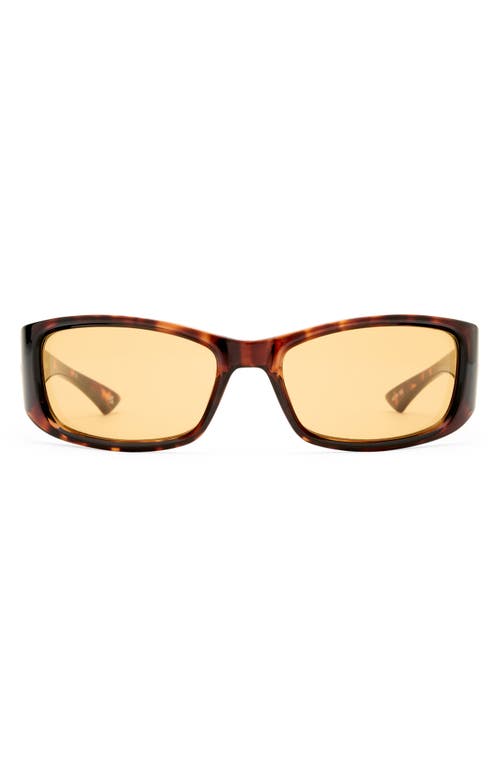 Le Specs Du Jour 60mm Rectangular Sunglasses In Brown
