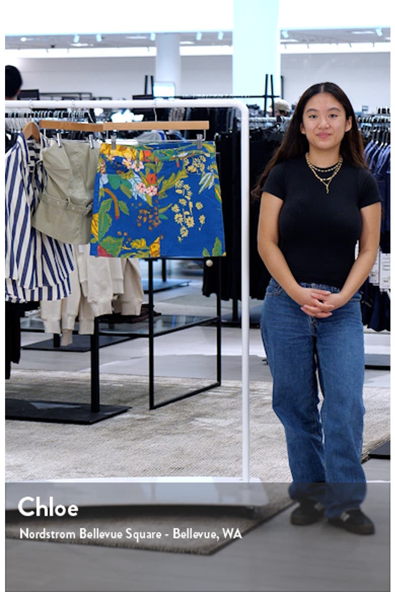 The Vagabond Floral Print Denim Miniskirt video