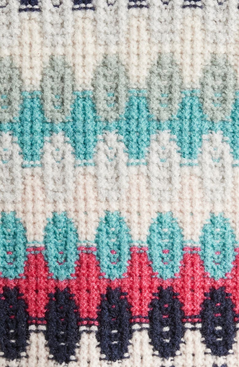 NIC+ZOE Pattern Waffle Stitch Cotton Blend Sweater, Alternate, color, Pink Multi