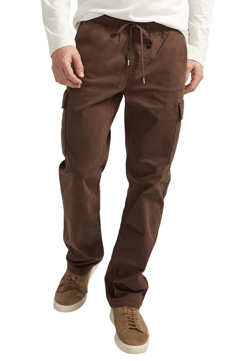 Silver Jeans Co. Pull-On Twill Cargo Pants, Main, color, Coffee