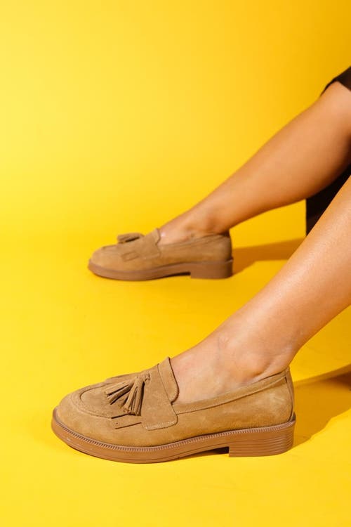 Forever & Always Shoes Milly Leather Tassel Loafer In Cognac Suede Leather