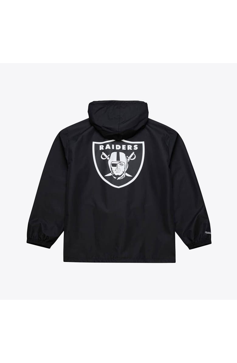 Mitchell & Ness Men's Mitchell & Ness Black Las Vegas Raiders Coaches Full-Snap Hooded Windbreaker Jacket, Alternate, color, Black