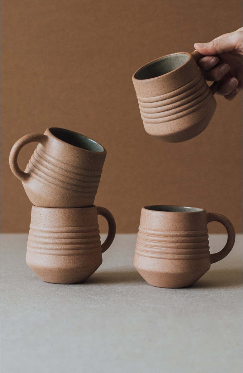 Al Centro Ceramica Anillo Cup, Alternate, color, Terracotta
