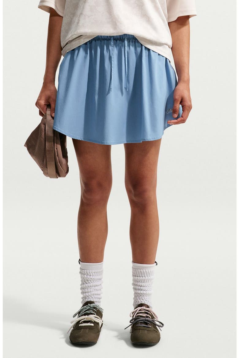 Sportswear Scallop Trim Poplin Skirt, Main, color, 486 WORKBL/SAIL