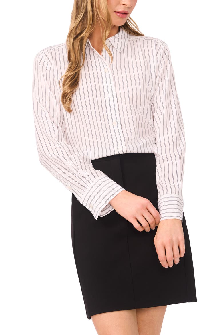Stripe Woven Shirt, Main, color, NEW IVORY