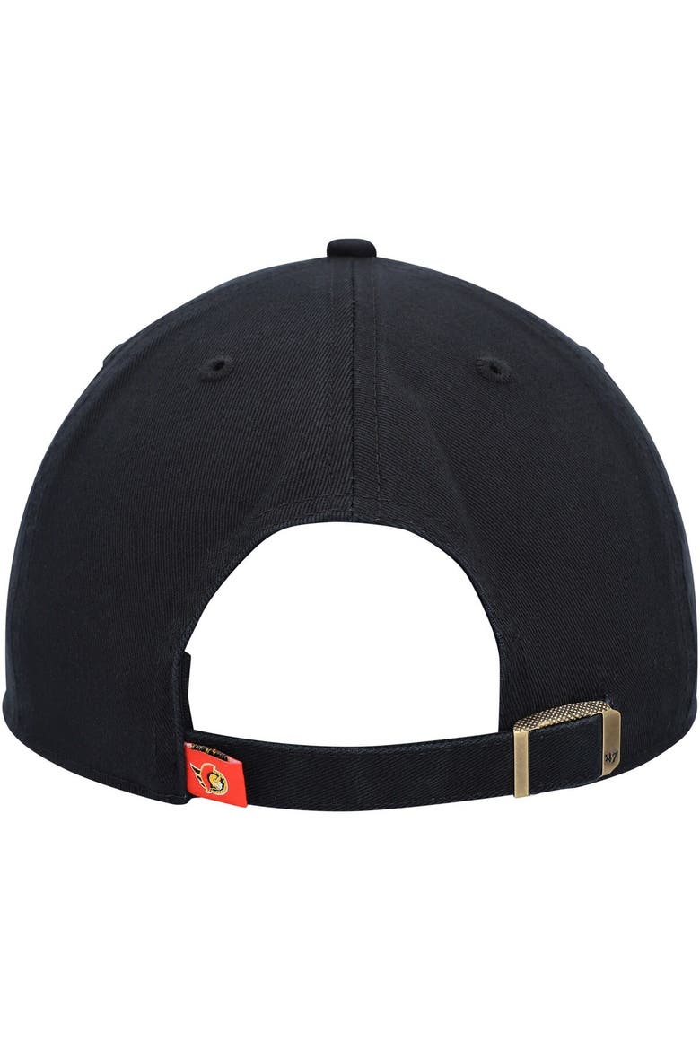 Men's '47  Black Ottawa Senators Clean Up Adjustable Hat, Alternate, color, Black