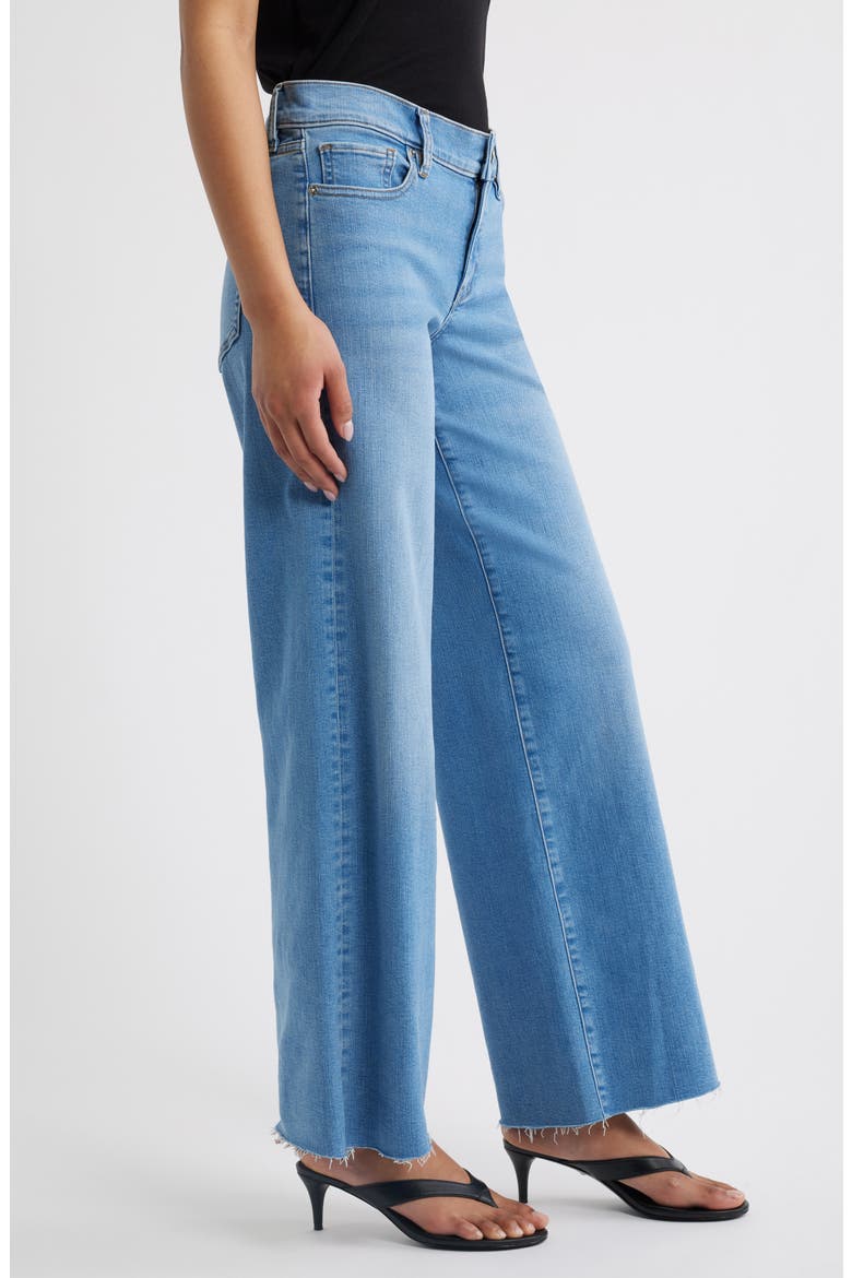 Low Rise Slim Palazzo Jeans, Alternate, color, HONEYMOON RAW FRAY