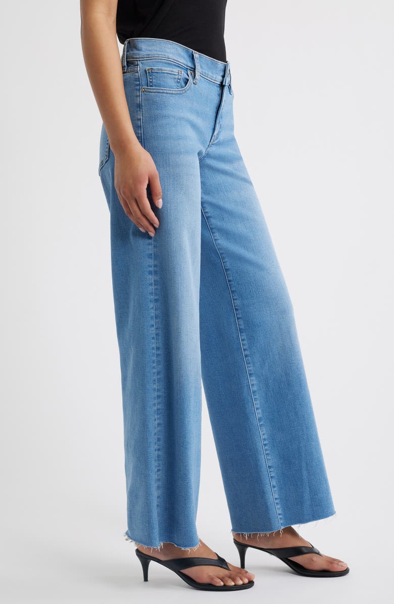 FRAME Low Rise Slim Palazzo Jeans, Alternate, color, Honeymoon Raw Fray