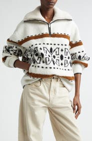 Isabel Marant Étoile Marner Half Zip Fleece Pullover