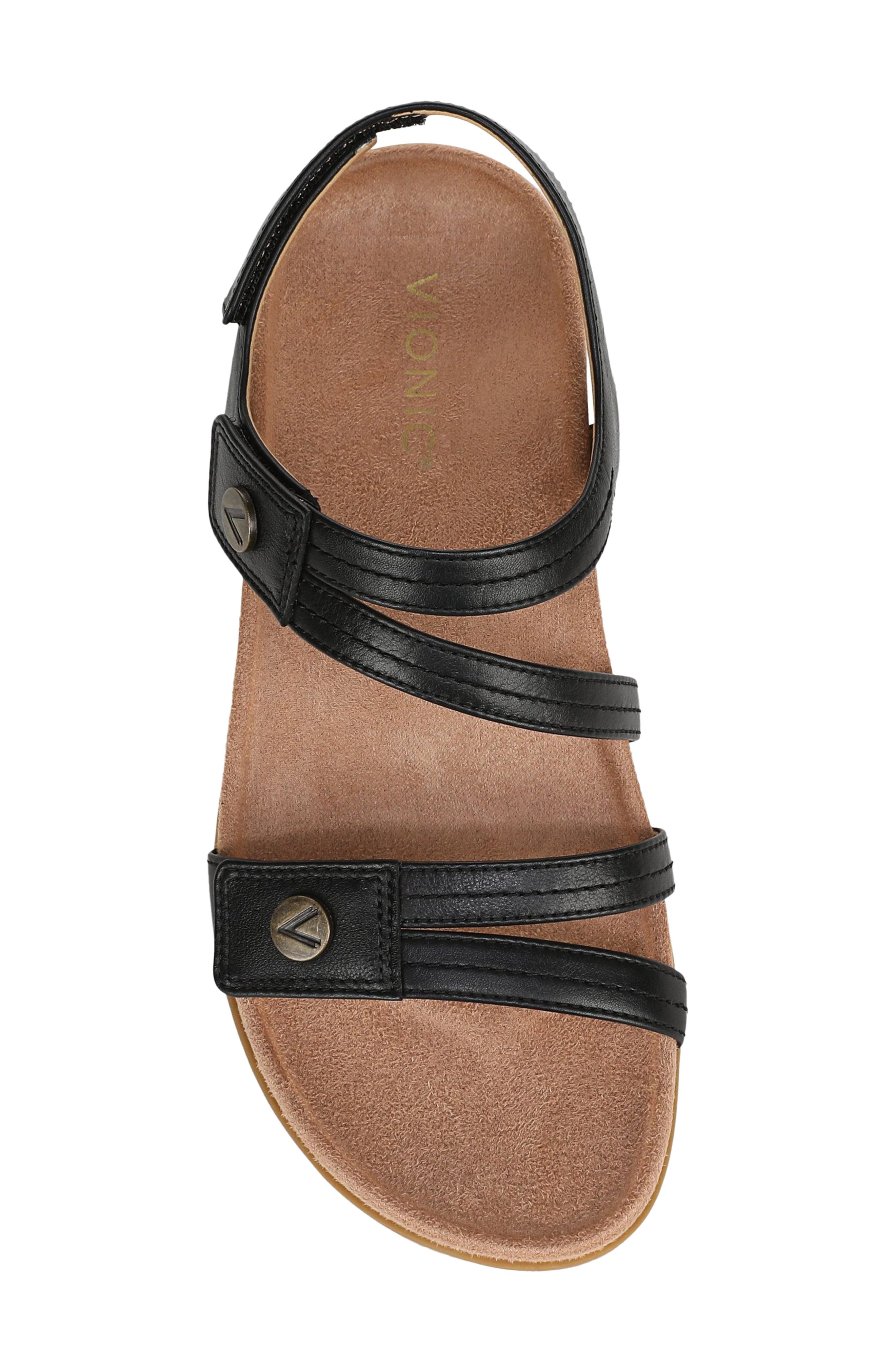 Vionic Essie Ankle Strap Sandal - Multiple Widths Available, Alternate, color, Black