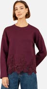 Yumi Relaxed Jumper With Lace Trim