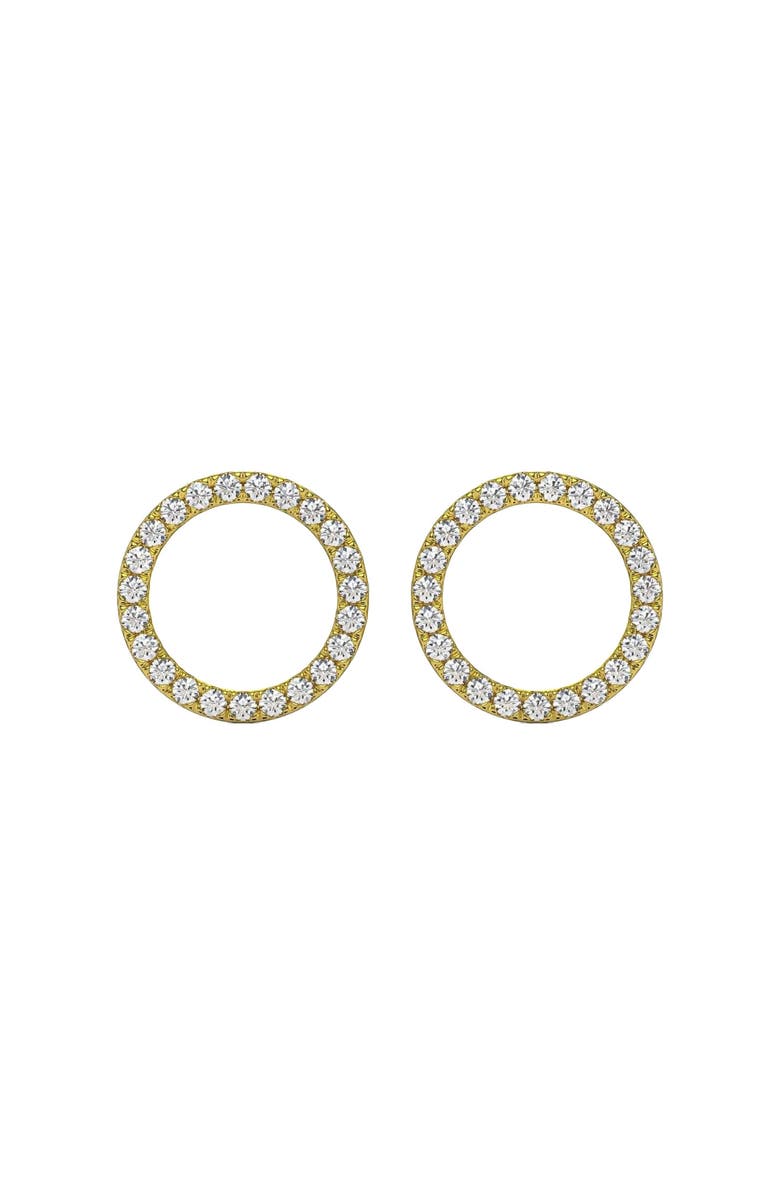 Bliss Diamond 1/4Ct Circle Diamond Earrings in White, Yellow, or Gold Lab Grown, Main, color, 10K Yellow Gold