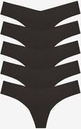 Commando Classic Solid Thong 5-Pack