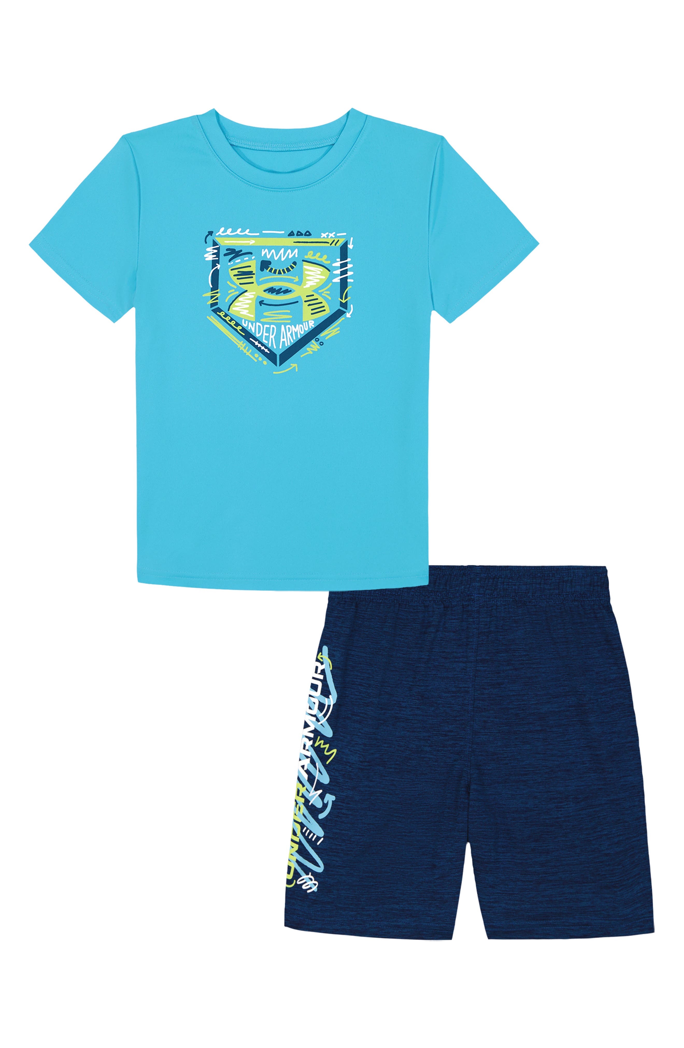 Under Armour Kids' Performance Tech Scribble T-Shirt & Shorts Set