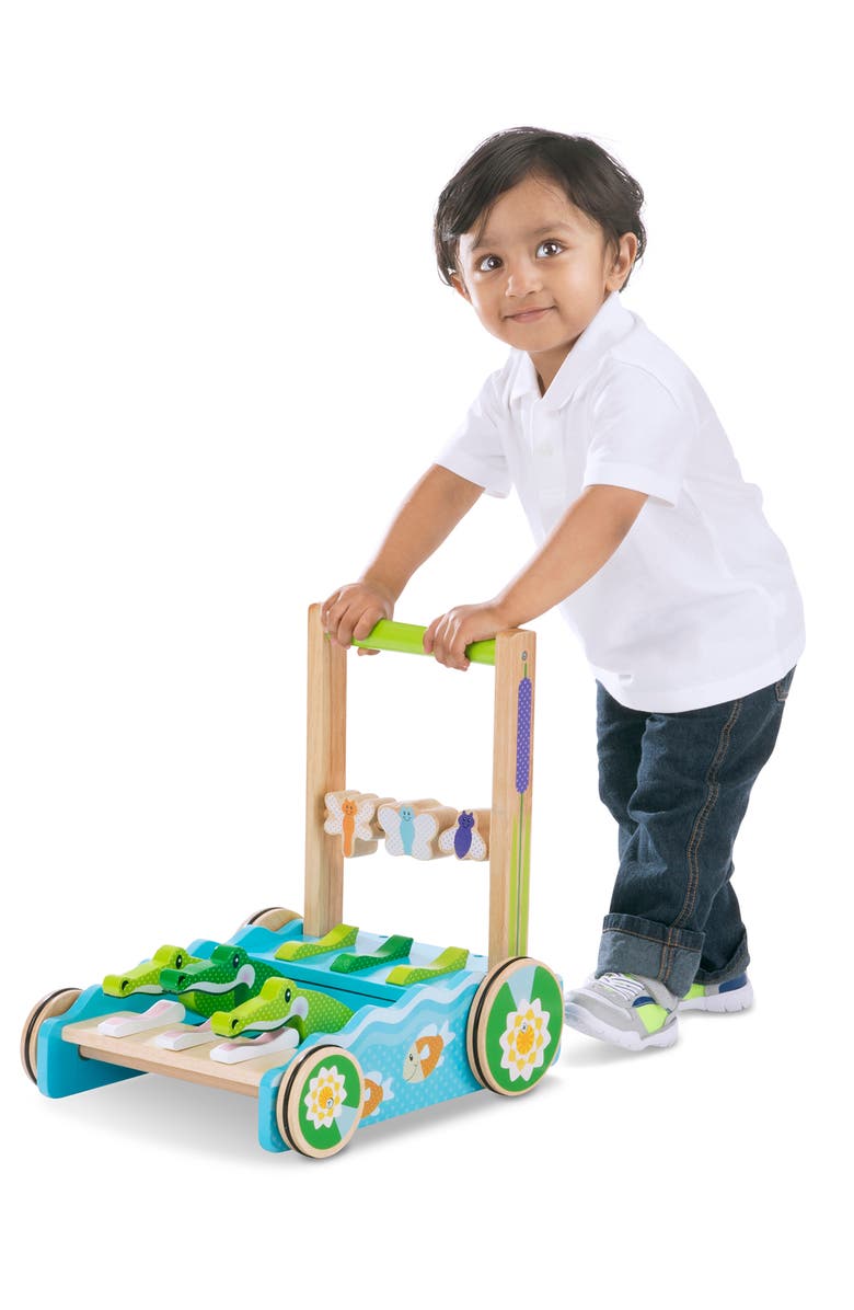 Melissa & Doug First Play Chomp & Clack Alligator Push Toy, Alternate, color, Multi