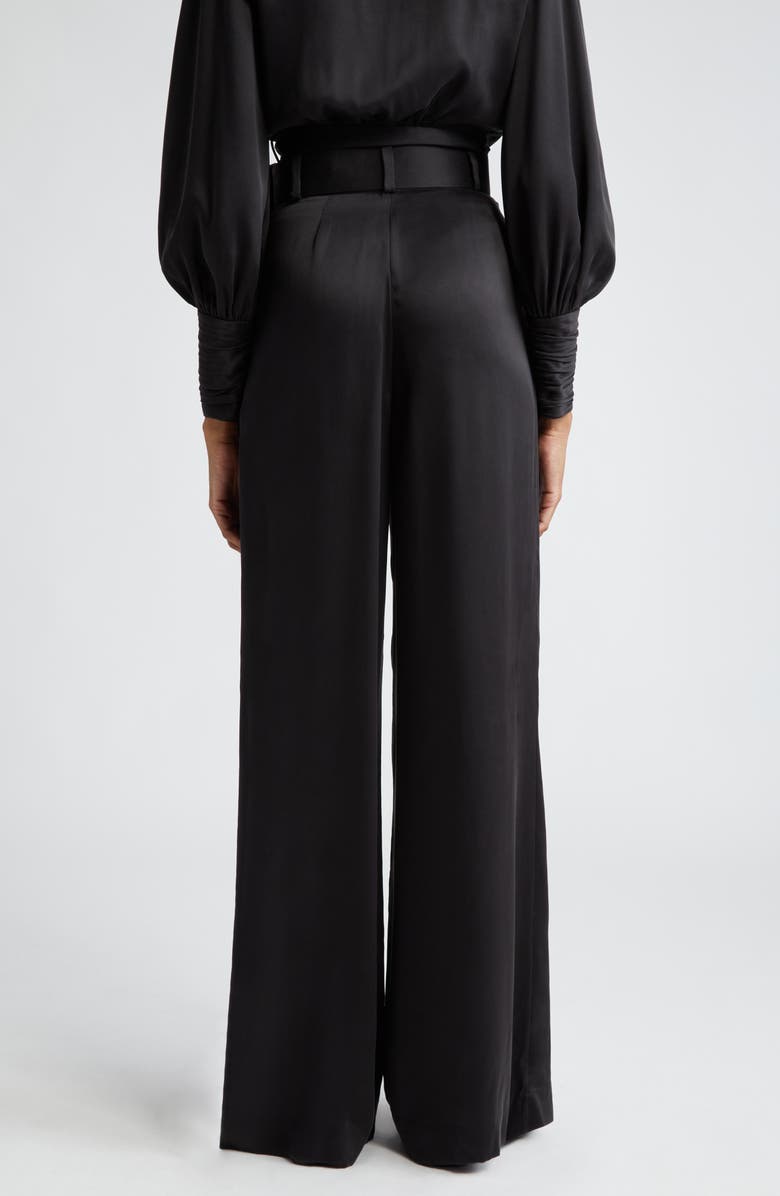 Zimmermann Belted Silk Wide Leg Pants, Alternate, color, 
