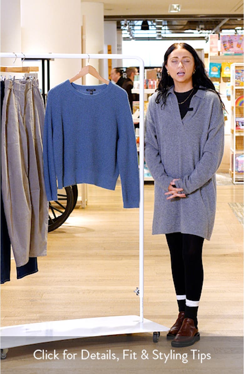 Organic Cotton & Cashmere Crewneck Sweater, sales video thumbnail