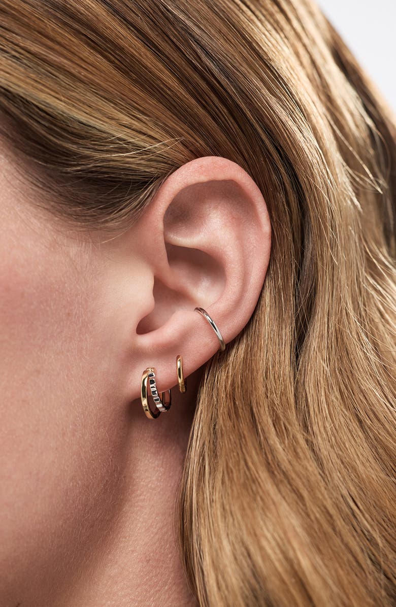 Ana Luisa Toda Two-Tone Double Hoop Earrings, Alternate, color, Gold / Silver