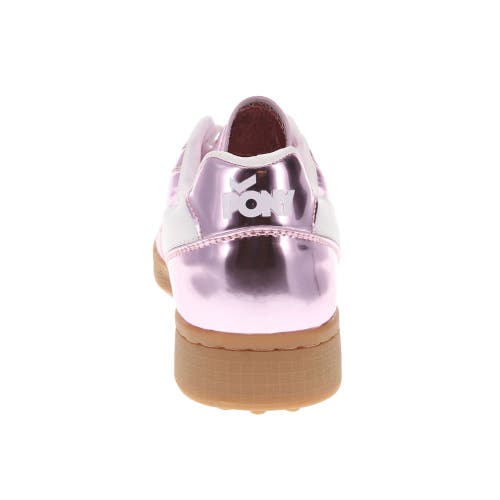 Pony Mens Madrid 82 Metallic Genuine Leather Premium Lace Up Athletic Sneaker Shoe In Rose Gold/white