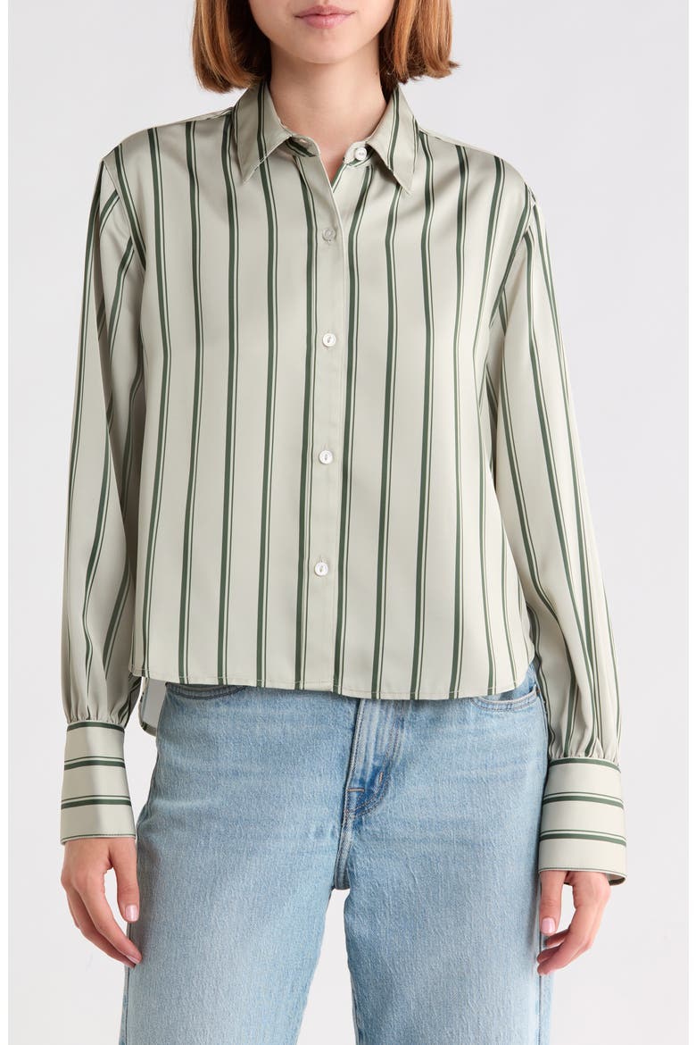 Andre Striped Satin Shirt, Main, color, LGTSTONML