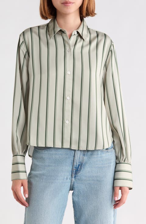 Andre Striped Satin Shirt