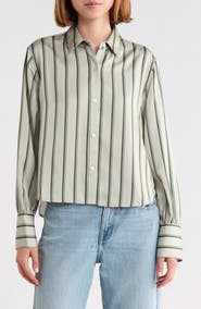 rag & bone Andre Striped Satin Shirt