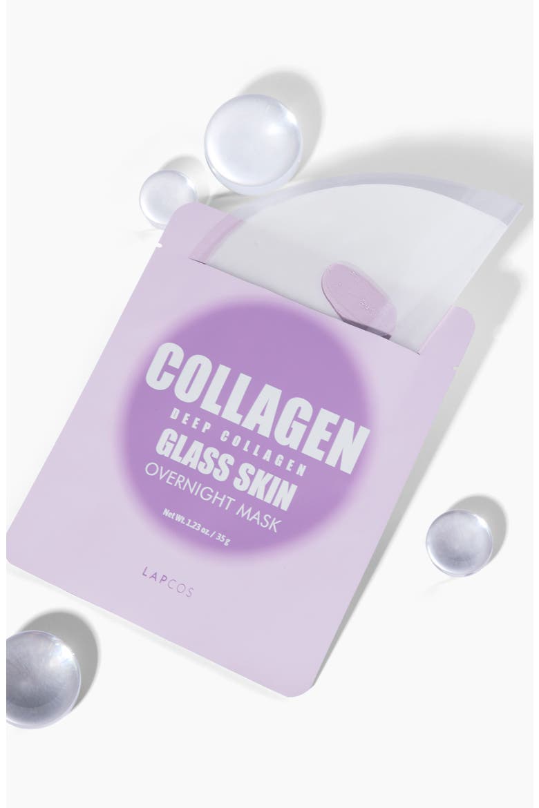 Deep Collagen Glass Skin Overnight Sheet Mask, Alternate, color, PURPLE