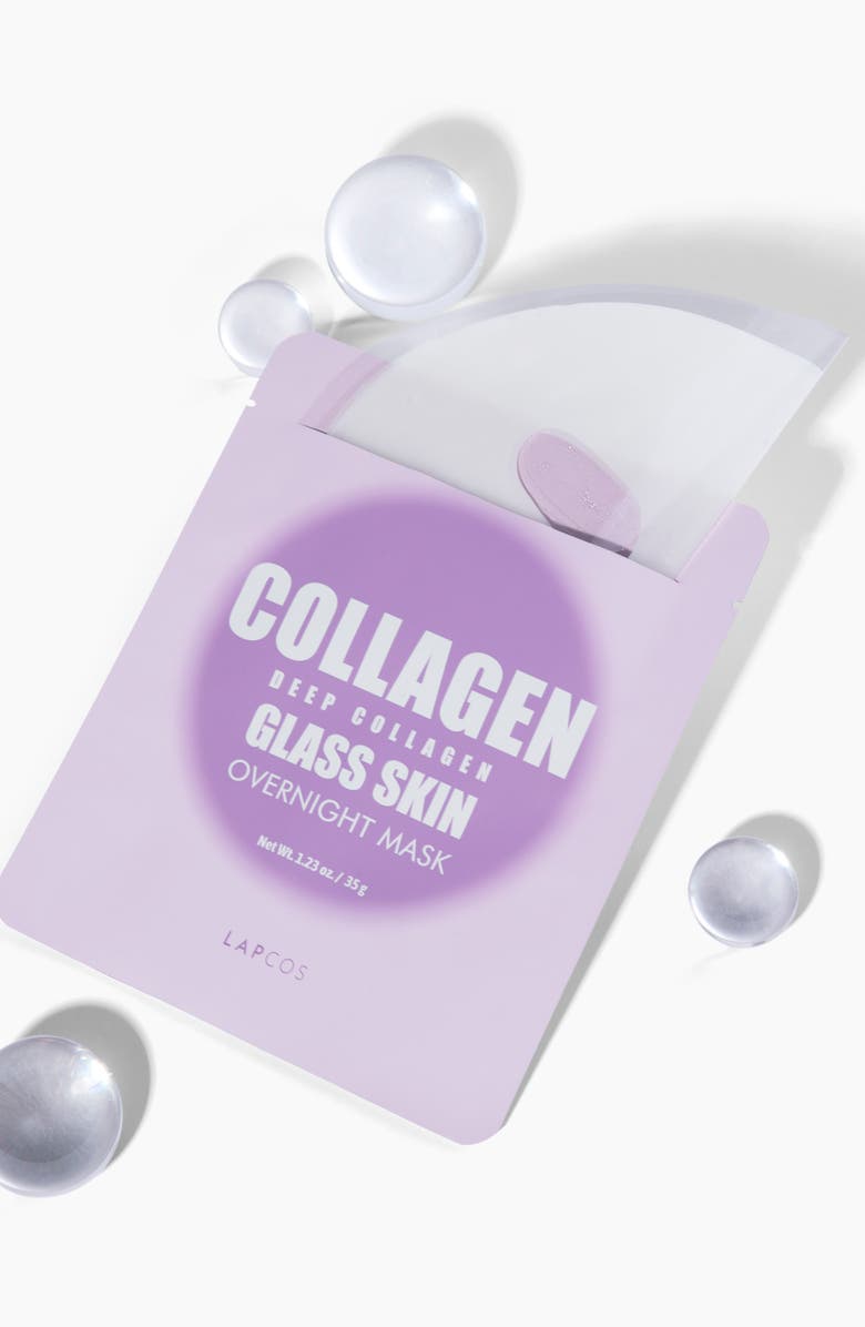 LAPCOS Deep Collagen Glass Skin Overnight Sheet Mask, Alternate, color, Purple