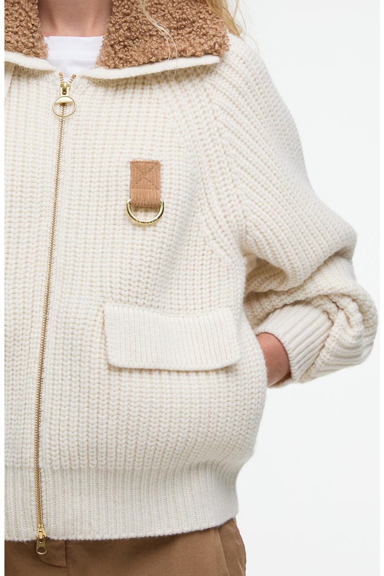 Marla Knit Bomber Jacket, Alternate, color, NEUTRAL