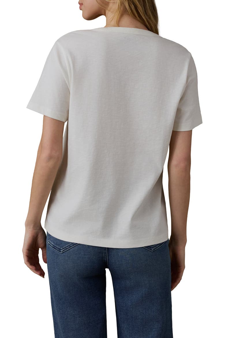 Sunwashed Essential V-Neck T-Shirt, Alternate, color, EGRET